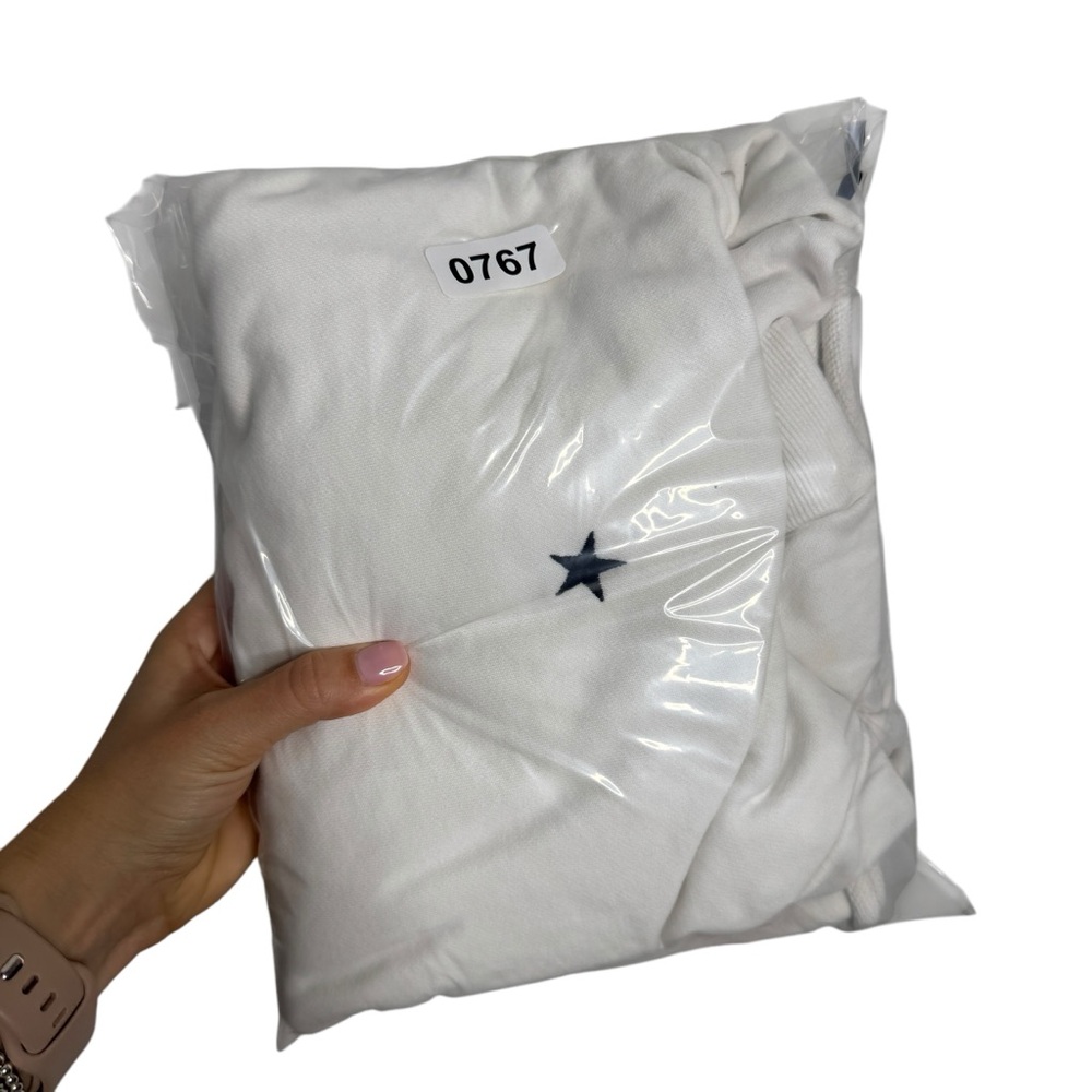 Pam & Gela Crop Hoodie Stars White - Picture 8 of 9